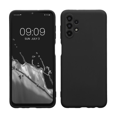 Husa Kwmobile pentru Samsung Galaxy A13, Silicon, Negru, 57805.01 foto