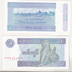 bnk bn Myanmar 1 kyat 1994 necirculata