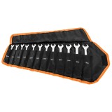 Set chei combinate cu clichet 8-19 mm, 12 piese, in husa textila NEO