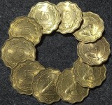 Paraguay 1953 - 15 centimos, circulata (10 bucati)