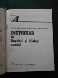 JANA BALACCIU - DICTIONAR DE LINGVISTI SI FILOLOGI ROMANI (1978, ed. cartonata)