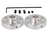 Fixare roată pentru ax de 6 mm, adaptor cu şuruburi de montare