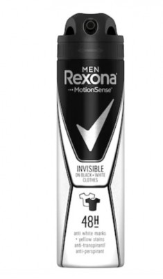 Deodorant antiperspirant spray Rexona Men 150ML Invisible Black&amp;amp;White foto