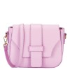 Geanta Sofiline dama, piele naturala, roz, medie, de umar/mana, casual/elegant, 17x21x7 cm