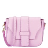 Cumpara ieftin Geanta Sofiline dama, piele naturala, roz, medie, de umar/mana, casual/elegant, 17x21x7 cm