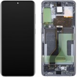 Cumpara ieftin Display cu Touchscreen Samsung Galaxy S20+ 5G G986 / S20+ G985, cu Rama, Gri (Cosmic Grey), Service Pack GH82-31441E