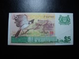 Bancnota Singapore 5 Dolari 1976, Stare Excelenta - Numismatica Asia