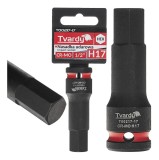 Cheie tubulara de impact HEX 1 / 2&quot;, H17, Cr-Mo, Tvardy T00217-17