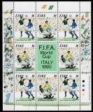 IRLANDA - 1990 - SPORT , FOTBAL COLITA SI SERIE NESTAMPILATE, Nestampilat