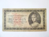 Cehoslovacia 100 Korun 1945,bancnota din imagini