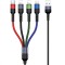Cablu Date si Incarcare USB -2xLightning / USB Type-C / MicroUSB Usams U26, 2A, 3 m, Multicolor SJ413USB01