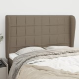 VidaXL Tăblie de pat cu aripioare gri taupe 147x23x118/128 cm textil 3117958