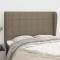 vidaXL Tăblie de pat cu aripioare gri taupe 147x23x118/128 cm textil 3117958