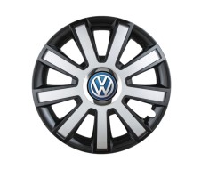 Set 4 capace roti Flash Gri-Negru R14 pentru gama auto Volkswagen