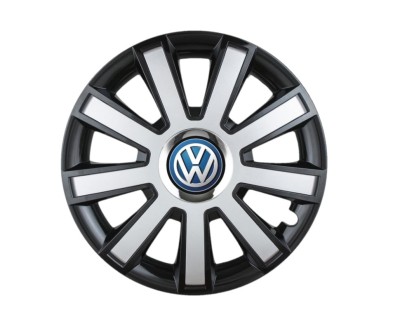 Set 4 capace roti Flash Gri-Negru R14 pentru gama auto Volkswagen foto