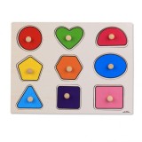 Puzzle Incastru din lemn cu forme geometrice, 7Toys, Brand