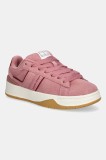 Tommy Jeans sneakers din piele &icirc;ntoarsă TJW SKATE SNEAKER culoarea roz, EN0EN02808