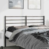 vidaXL Tăblie de pat metalică, negru, 150 cm