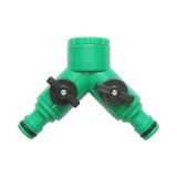 Distribuitor Y cu 2 cai, robineti si conector rapid pentru furtun 1/2 inch
