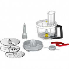 Set accesorii Bosch OptiMUM MUZ9VLP1, vas de mixare multifunctional si trei lame, aparat de tocat/maruntit, presa pentru citrice, compatibil cu MUM9BX