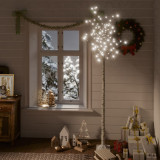 VidaXL Pom Crăciun 200 LED-uri alb rece 2,2 m salcie interior/exterior