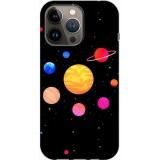 Husa compatibila cu Apple iPhone 14 Pro model Colorful Solar System, Silicon, TPU, Viceversa, Transparent, Carcasa