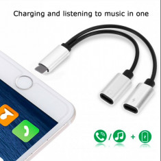 Spliter audio iPhone mufa lightning iPhone 7 8 Plus X XR XS Charging + Audio