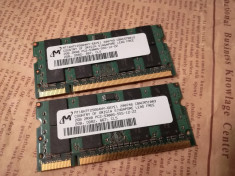 Kit memorii RAM laptop 4Gb DDR2(2x2Gb) 667Mhz Micron sodimm Dual Channel foto