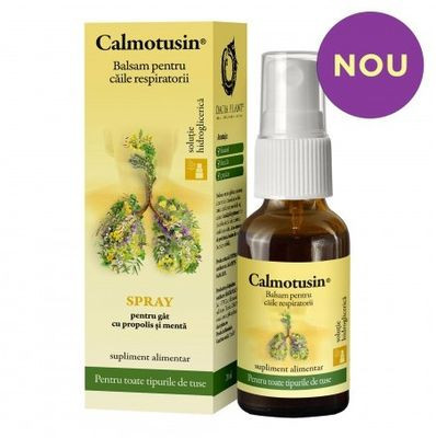 Calmotusin spray cu propolis si menta, 20ml, Dacia Plant