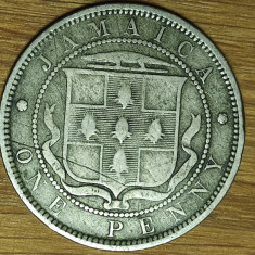 Jamaica - moneda de colectie ultra rara - 1 penny 1882 H? - Victoria - tiraj 48k