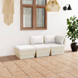 Set mobilier gradina din paleti cu perne, 3 piese, lemn molid GartenMobel Dekor, vidaXL