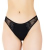 Chilot Tanga Dantela Luan C1412 Negru XL Bumbac &amp; Elastan. Lenjerie Dama Sexy, Confortabil
