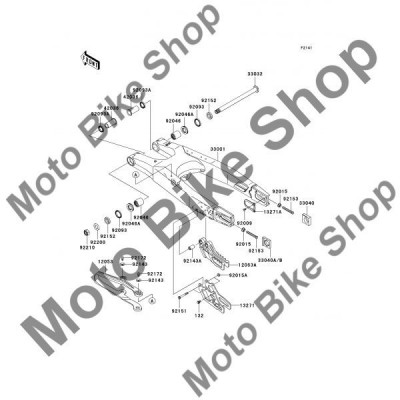MBS Placa ghidaj ax roata spate KLX450R 2012, #13271A, Cod Produs: 132711833KA foto
