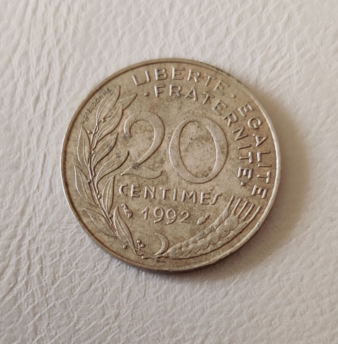Franța - 20 Centimes (1992) - monedă s354