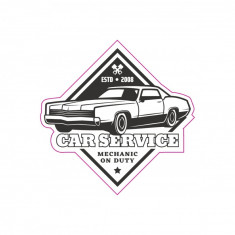 Abtibild &quot;RETRO CAR SERVICE&quot; Cod:TAG 011 / T2 Automotive TrustedCars