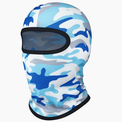 Cagula Camuflaj FIXATO, Unisex, Protectie UV, Material elastic, respirabil, Marime universala, Ice White foto