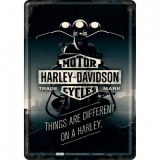 Placa metalica - Harley-Davidson Things are Different - 10x14 cm, Nostalgic Art Merchandising