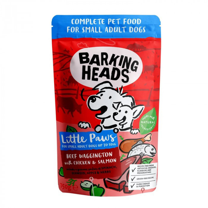 Barking Heads Little Paws Beef Chicken Salmon 150 g
