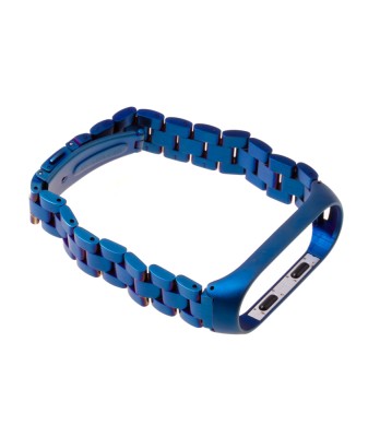 Curea otel inoxidabil pentru bratara fitness Xiaomi Mi Band 3 / 4-Culoare Albastru foto
