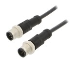 Cablu Senzori Amphenol 5P M12-M12, 1m, PUR, IP68/IP69K, 60V, 4A