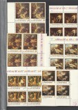 ROMANIA 1970 LP 741 REPRODUCERI DE ARTA I - SCENE DE VANATOARE BLOC DE 4 TIMBRE MNH