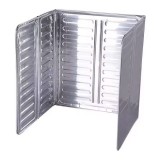 Placa de Protectie pentru Aragaz, Cyrax, din Aluminiu, Placa de Protectie Anti Stropi, Pliabila, Usor de Curatat, 32.5 x 84 cm, Gri