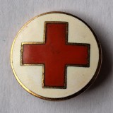 Crucea Rosie - insigna veche anii 1940 - ww2 tematica sanitara - medina militara