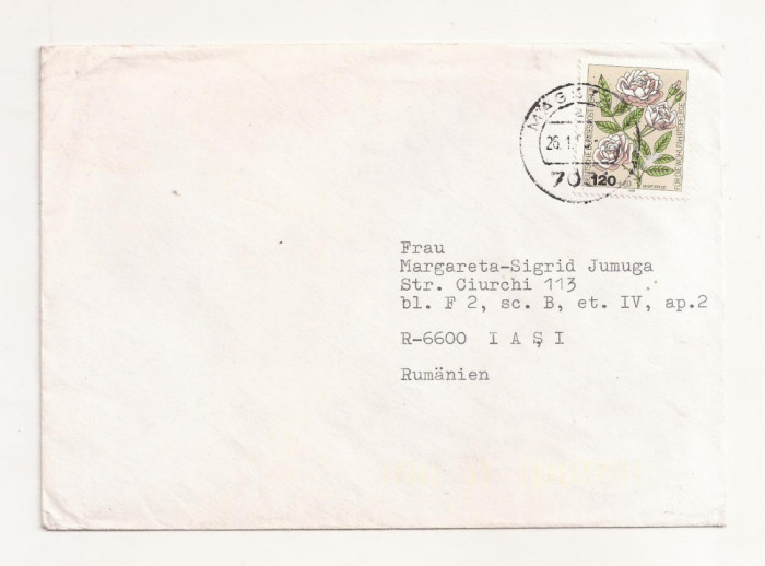 FD19 - Plic Circulat international Germania - Romania , 1983