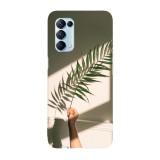 Husa compatibila cu Oppo A15s model Feral leaves, Silicon, TPU, Viceversa, Transparent, Carcasa