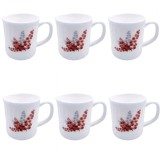Set 6 Cani din Opal Alb Model Crimson 290ml DNC58205