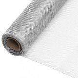 vidaXL Plasă de s&acirc;rmă, argintiu, 80x1000 cm, aluminiu