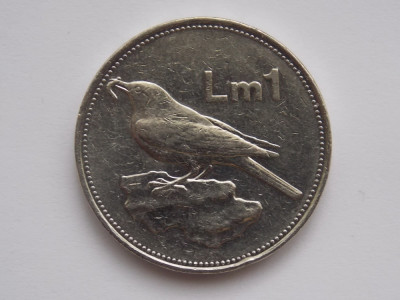 1 lira 1986 Malta foto