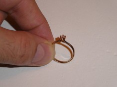 INEL AUR 18K + Diamant = 0.10ct. - Model Solitaire - De logodna - Vintage !