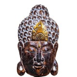 Masca din lemn Indian Vintage Buddha, L